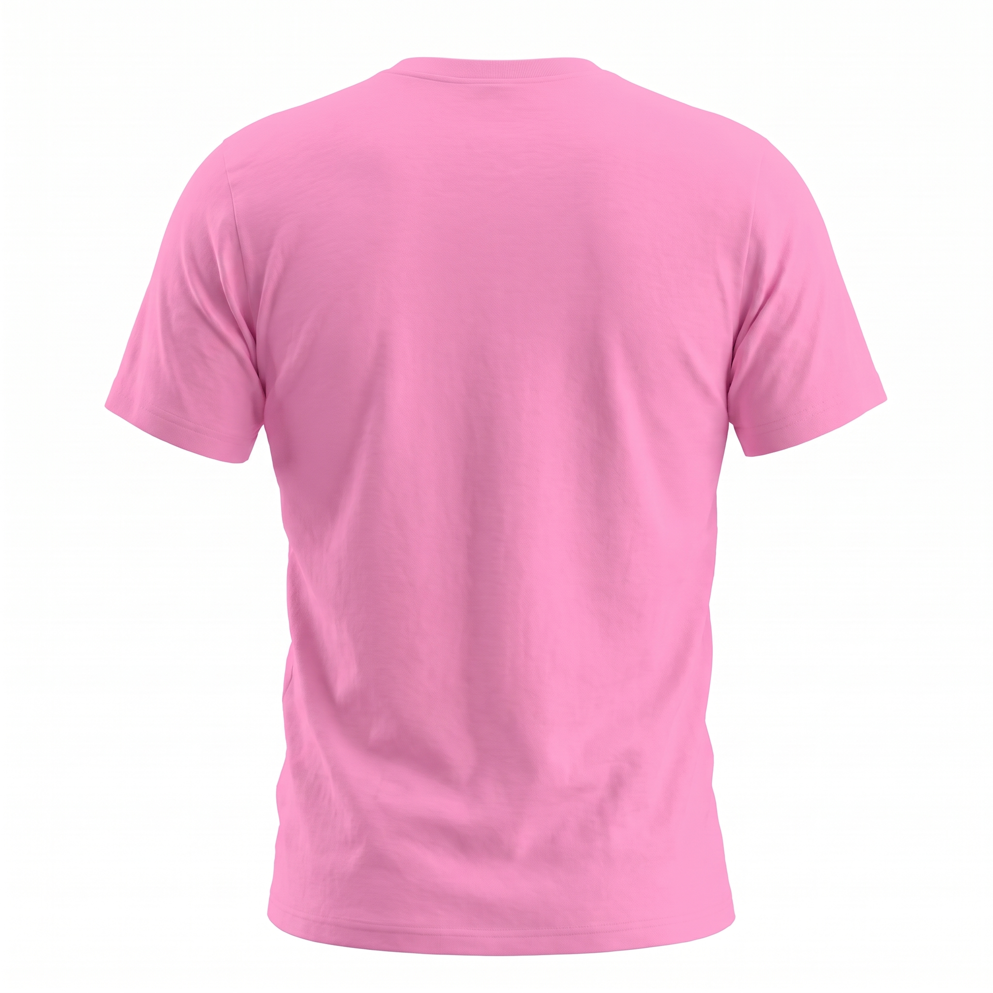 Classic Cotton T-Shirt in Azalea, back, product photo