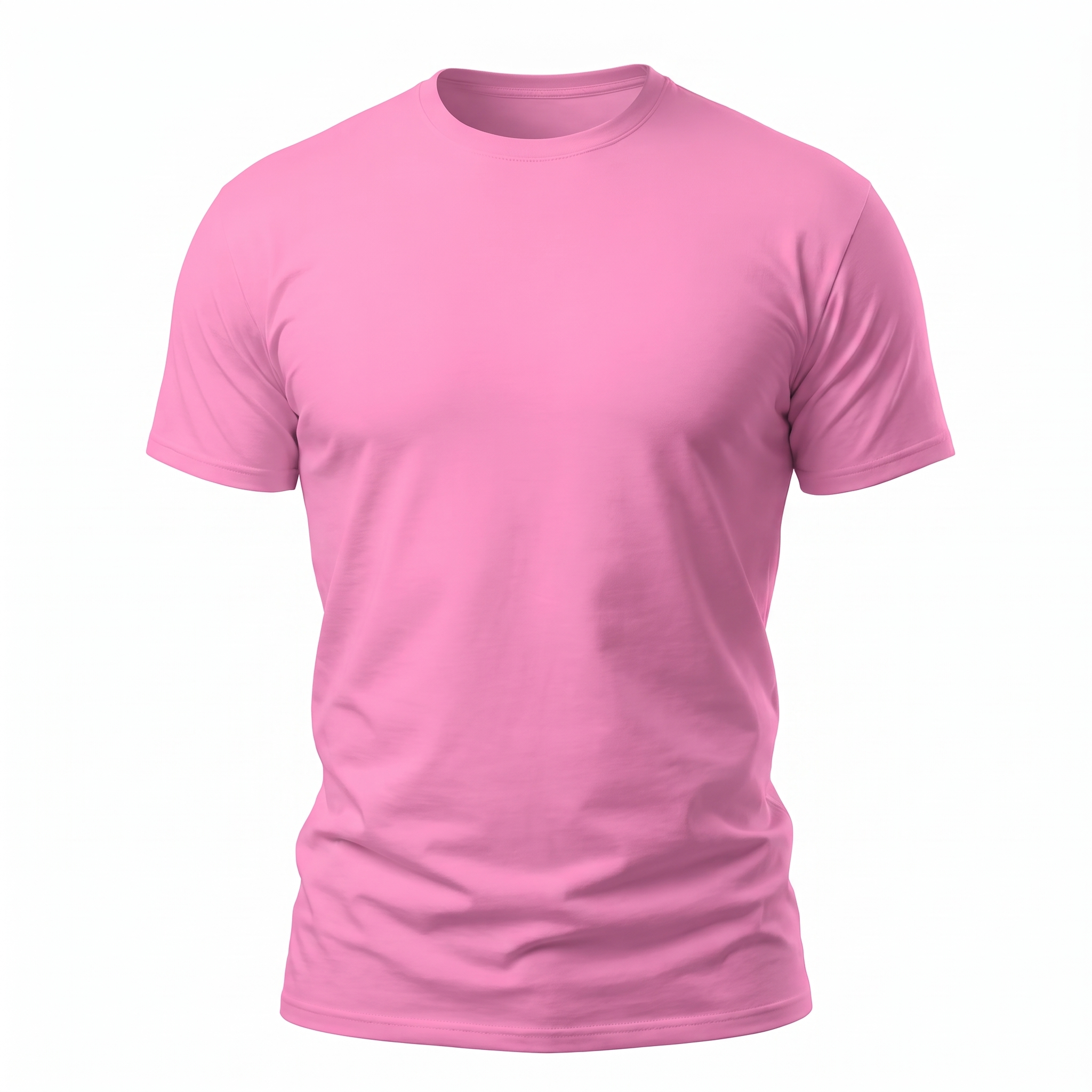 Classic Cotton T-Shirt in Azalea, front, product photo